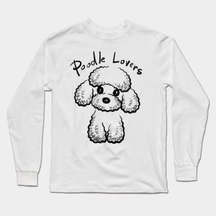 Simple sketch of a poodle Long Sleeve T-Shirt